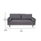 Flash Furniture Dark Gray Faux Linen Upholstered Tufted Sofa IS-PS100-DKGY-GG - alternate 10